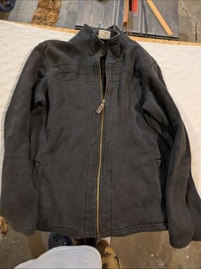 Men's Black Full-Zip Jacket - Classic Casual Outerwear